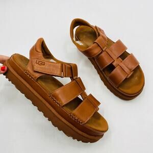 UGG brown leather gladiator sandals